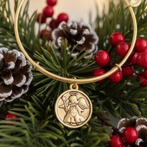 Chrysalis Christmas Angel Bracelet – Gold – Perfect for the Holiday Season